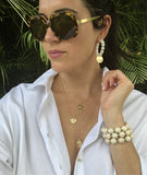 Statement Hoops with Medallion Earrings