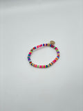 Rainbow Name Bracelets with Gold and White Round Letter