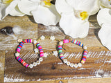 Classic Rainbow Personalized Bracelets with Pearls