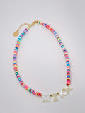 Emma Rainbow Necklace with White letters