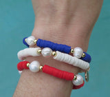 Red, White and Blue Patriot Bracelet Set