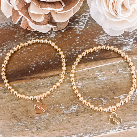 Stackable Gold Ball Bracelet