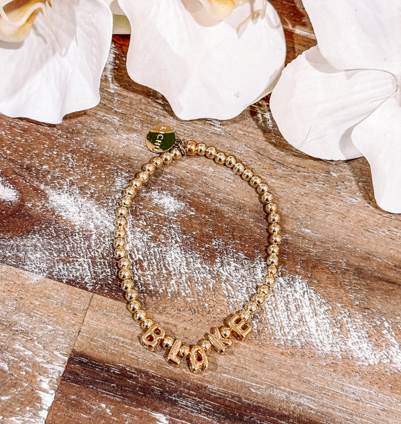 Personalized Bubble Name Bracelet