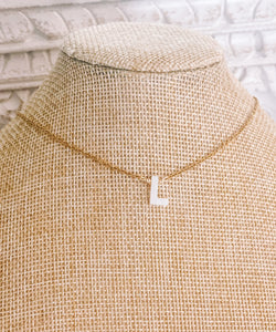 Classic Kichu: Initial Necklace on Gold Chain
