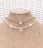 Classic Kichu: Tiny Pearls Initial Necklace