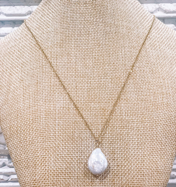 Classic Pearl Drop Necklace