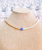 "Leah" Half Pearl Half Bead Necklace