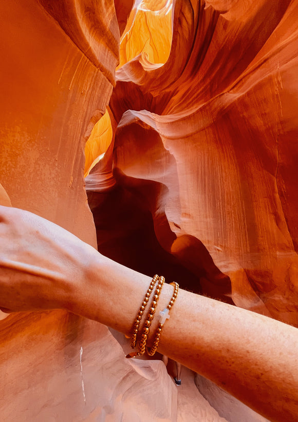 Hiker Kichu: Gold Beaded Bracelets