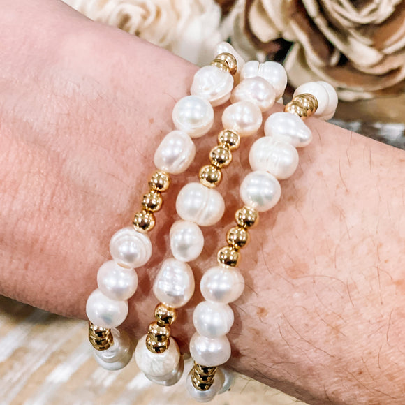 Phoebe Pearl Beaded Bangles