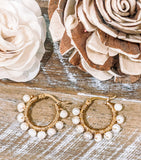 Baroque Pearl Hoops