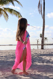 Fluorescent Pink Kids Kichu Wrap