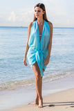 Aqua coverup pareo resortwear 