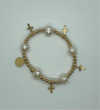 Classic Stackable Bracelet with Crosses