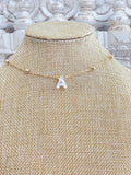 Classic Kichu: Initial Necklace on Gold Chain