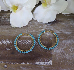 Turquoise Hoops