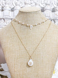 Most Wanted Baroque Pearl Initial Necklace