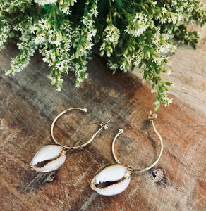 Hoops with Shell Earrings