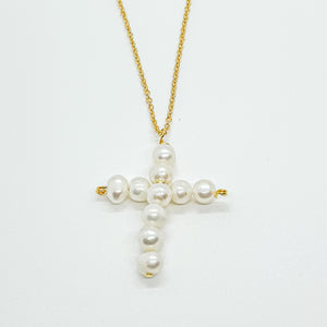 Small Baroque Pearl Cross
