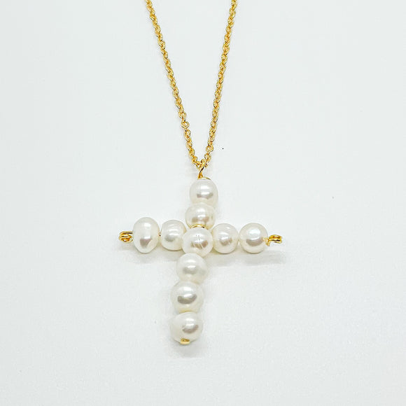 Small Baroque Pearl Cross