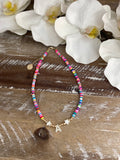 “Amanda” Rainbow Initial Necklace/Bracelet