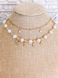 Mila Pearl and Crystal Necklace