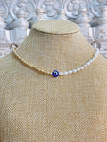 "Leah" Half Pearl Half Bead Necklace