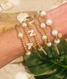 Classic Beaded Bangles: Initials