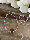 “Amanda” Rainbow Initial Necklace/Bracelet