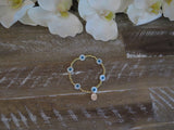 Mother of Pearl Evil Eye Stackable Bracelet