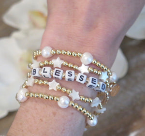 Feel Inspired Word Block Bracelets