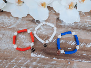 Red, White and Blue Patriot Bracelet Set