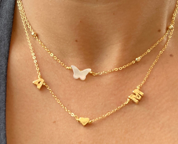 Melissa Gold Initial Love Necklace
