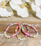 Teach, Pray, Love Rainbow Bracelets