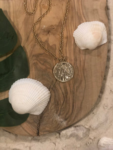 Coin on Gold Plated Necklace
