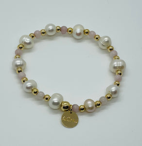 Baroque Pearl and Semiprecious stones bracelets