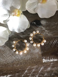 Baroque Pearl Hoops