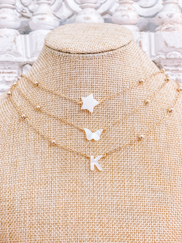 Star, Initial or Butterfly Necklace