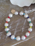 Hope Medium Rainbow Baroque Pearl Bracelet