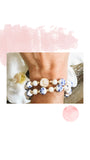 Blue Asencio Flower Bracelets